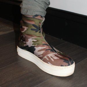 J/Slides Camo Sock Platform Sneaker